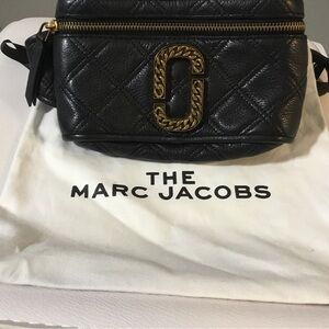Marc Jacobs Black Quilted Bag with Gold Detail